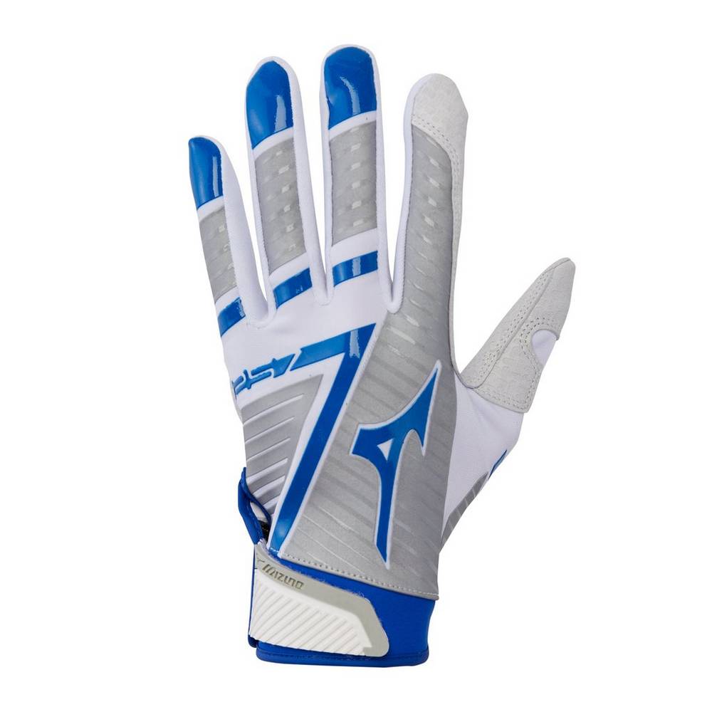 Guantes Mizuno F-257 Softball Batting Mujer Blancas/Azul Real Ofertas KMUQ-74892